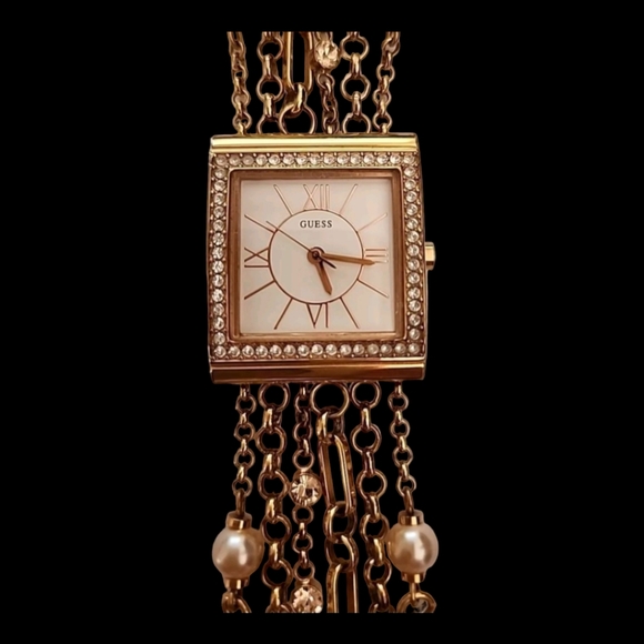 Guess W0140L3 women's Rose Gold Jewel Watch Collection, Silk Bracelet Timeless - Picture 4 of 8